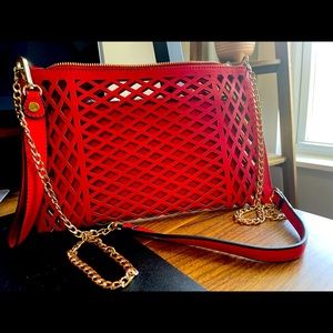 Red crossbody bag